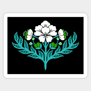 Bold floral damask Sticker